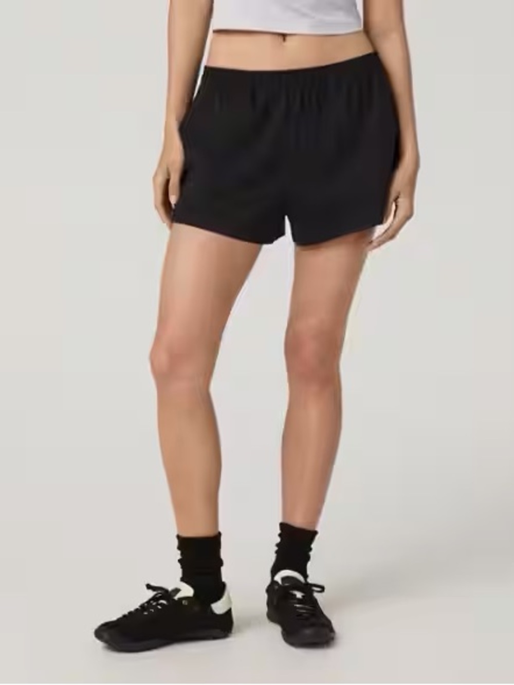 Vuori Black Elastic-Waist Athletic Shorts